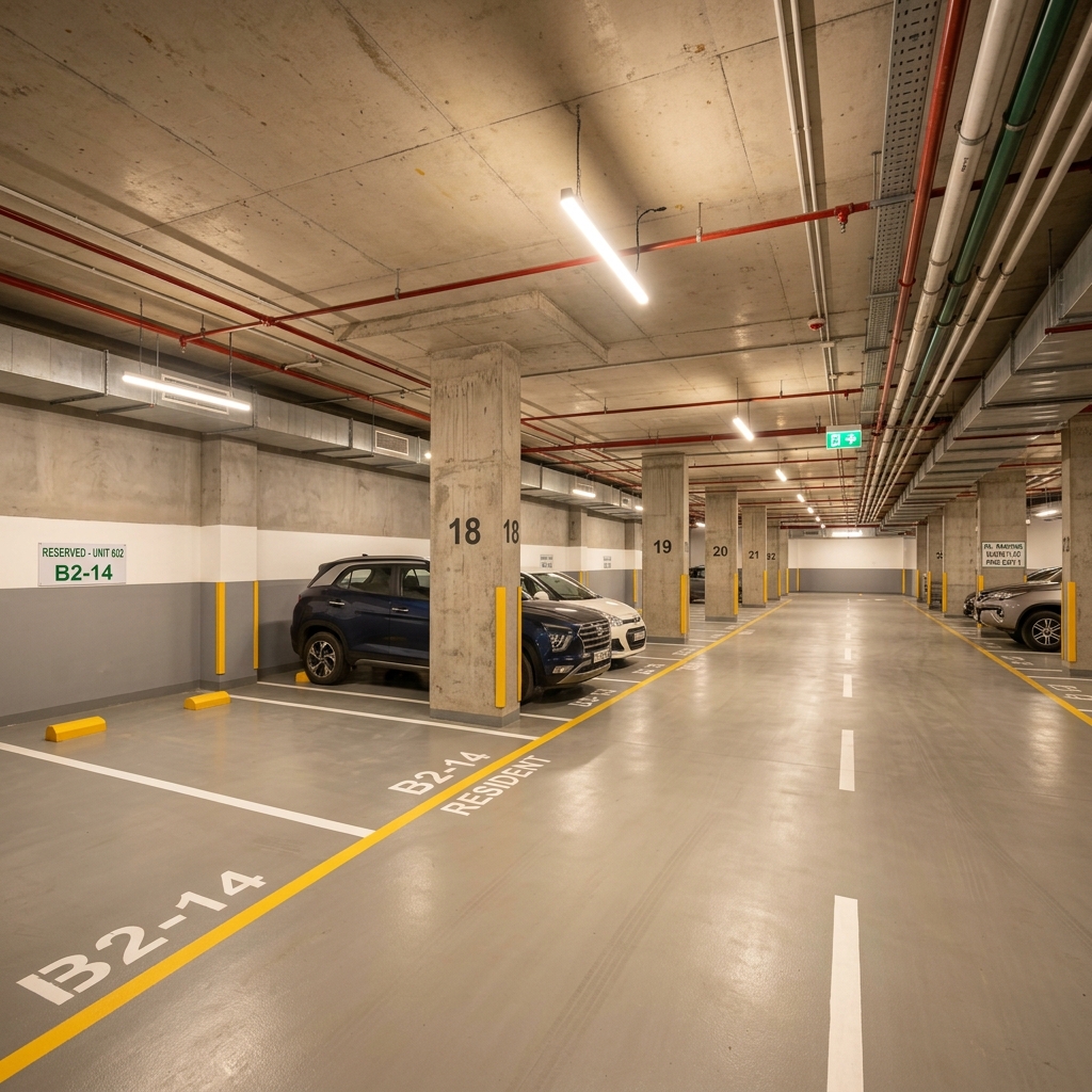 Executive parking in EPIP Zone, Whitefield, Bangalore
