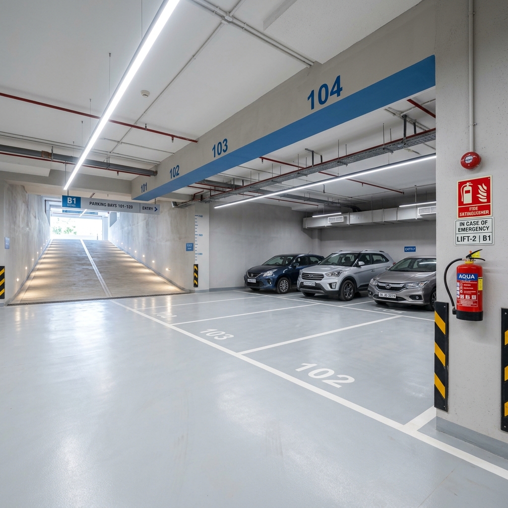 Basement parking in Whitefield ITPL, Bangalore